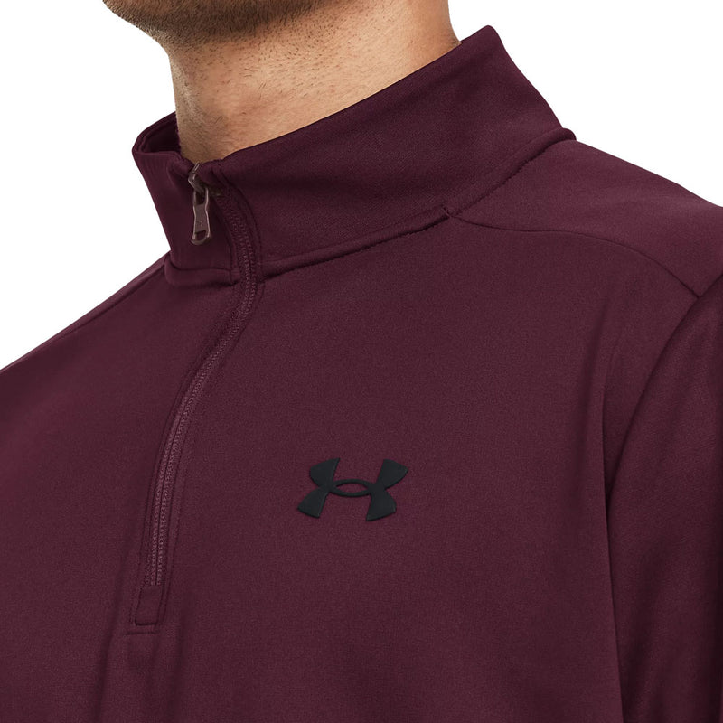 Under Armour Fleece 1/4 Zip Sweater - Dark Maroon