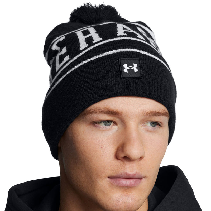 Under Armour Halftime Pom Pom Beanie - Black/White