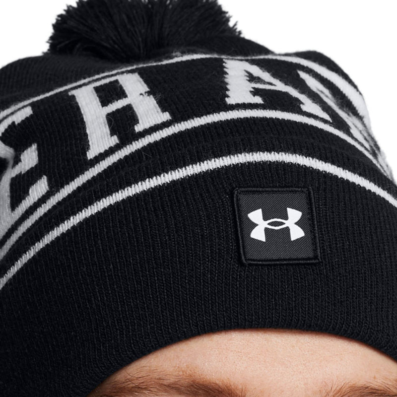 Under Armour Halftime Pom Pom Beanie - Black/White