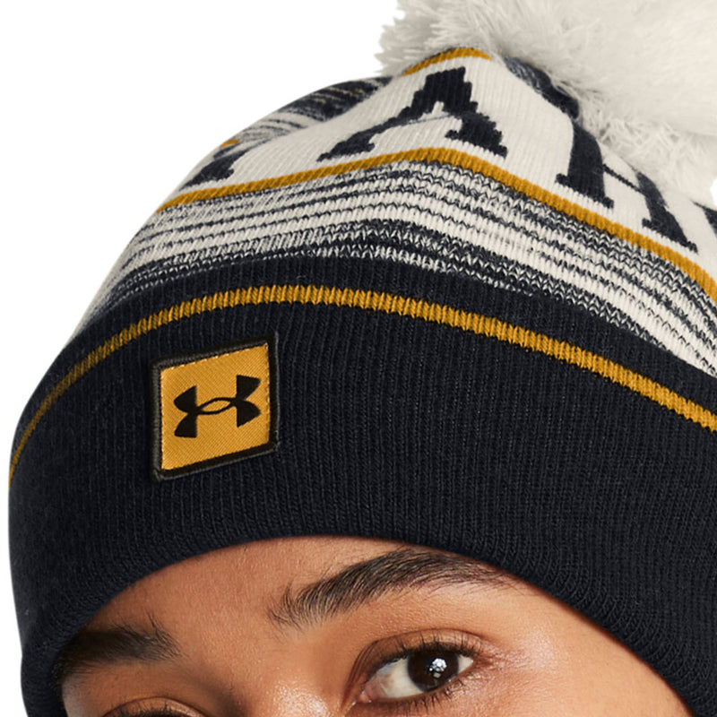 Under Armour Halftime Pom Pom Beanie - Summit White/Golden Yellow