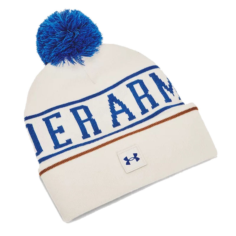 Under Armour Halftime Pom Pom Beanie - Summit White/Tech Blue