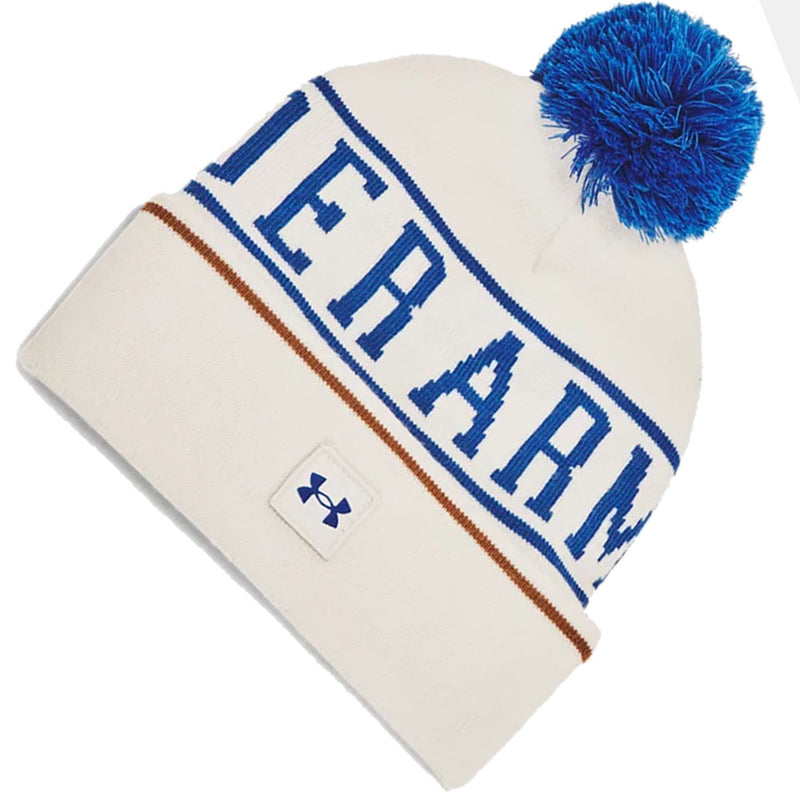 Under Armour Halftime Pom Pom Beanie - Summit White/Tech Blue