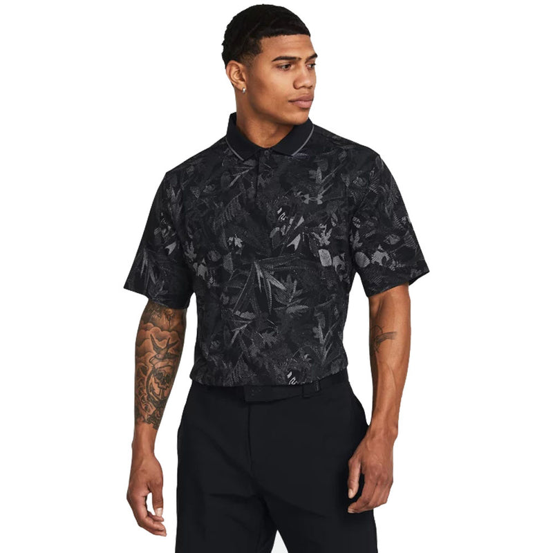 Under Armour Iso-Chill Edge Polo Shirt - Black/Pitch Gray/Castlerock