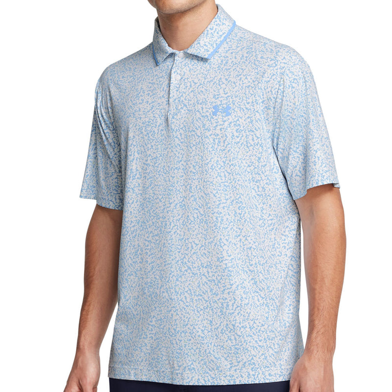 Under Armour Iso-Chill Verge Polo Shirt - White/Retro Green/Horizon Blue