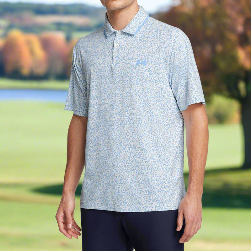 Under Armour Iso-Chill Verge Polo Shirt - White/Retro Green/Horizon Blue