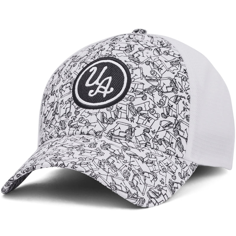 Under Armour Iso-chill Driver Mesh Adjustable Cap - White/Legendary Black