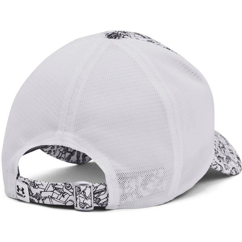 Under Armour Iso-chill Driver Mesh Adjustable Cap - White/Legendary Black