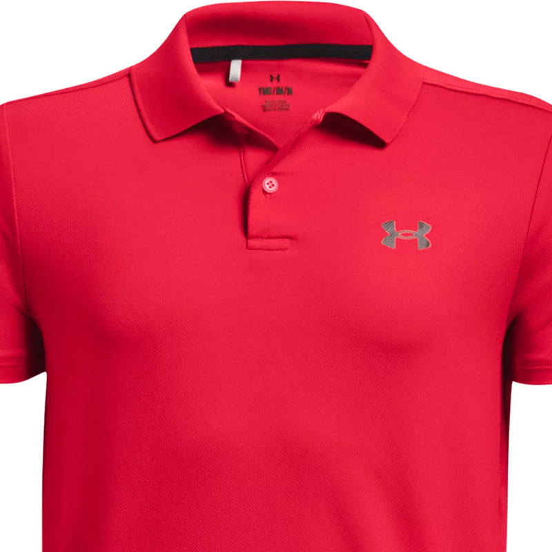 Under Armour Performance Junior Polo Shirt - Red/Black