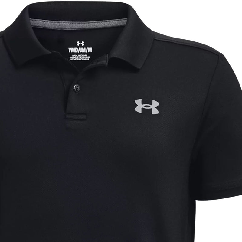 Under Armour Performance Junior Polo Shirt - Black/Pitch Gray