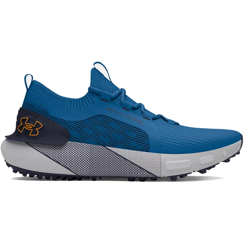 Under Armour Phantom Golf Spikeless Waterproof Shoes - Photon Blue/Midnight Navy/Nova Or