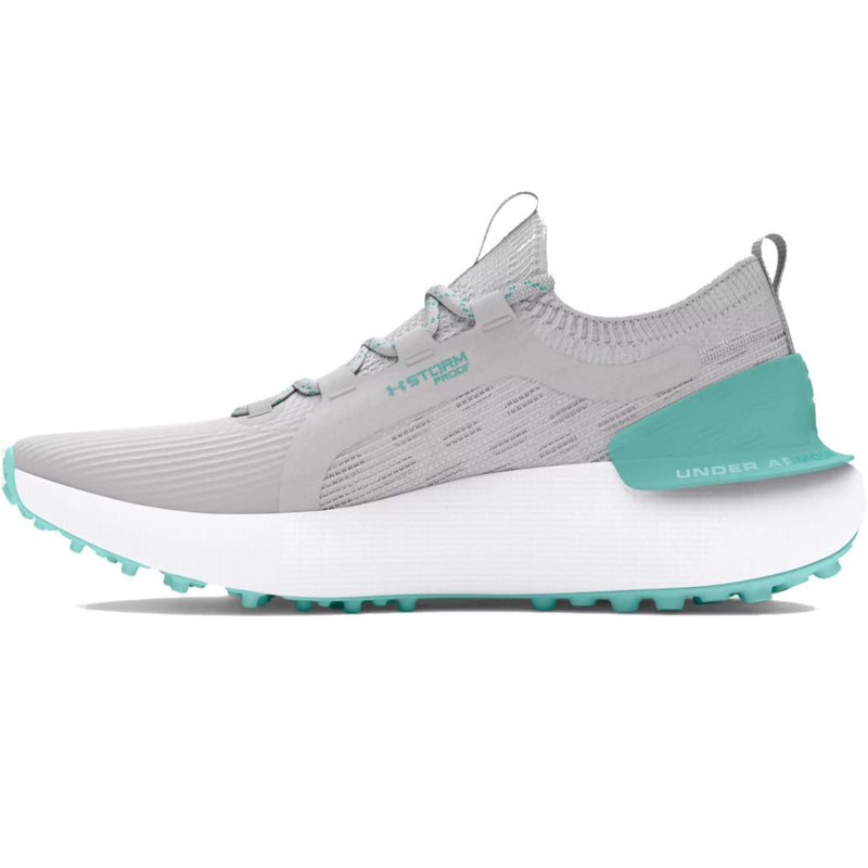 Under Armour Phantom Golf Spikeless Ladies Waterproof Shoes - Distant Gray/Distant Gray/Radial Turquoise