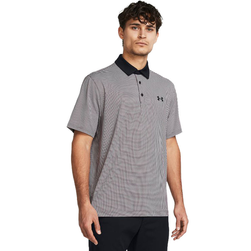 Under Armour Playoff 3.0 Printed Polo Shirt - Black/Red Solstice/Black