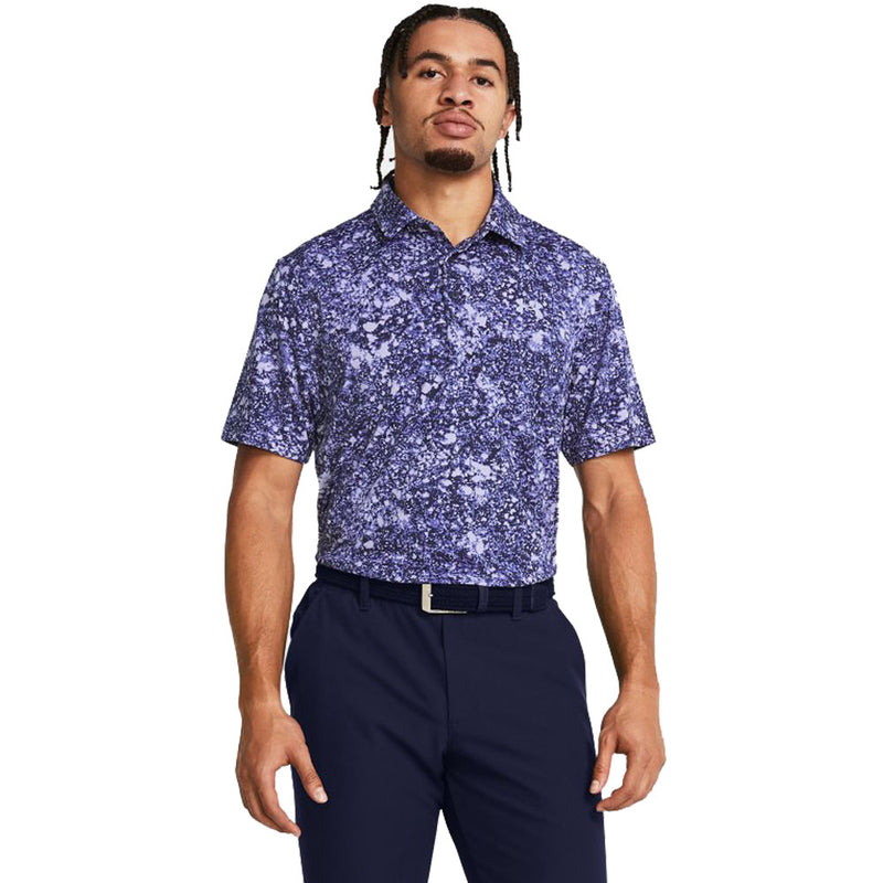 Under Armour Playoff 3.0 Printed Polo Shirt - Midnight Navy/Celeste/Celeste