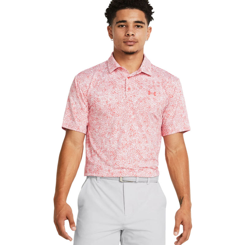 Under Armour Playoff 3.0 Printed Polo Shirt - Coho/White/Coho