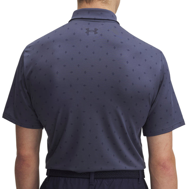 Under Armour Playoff 3.0 Printed Polo Shirt - Downpour Grey/Midnight Navy