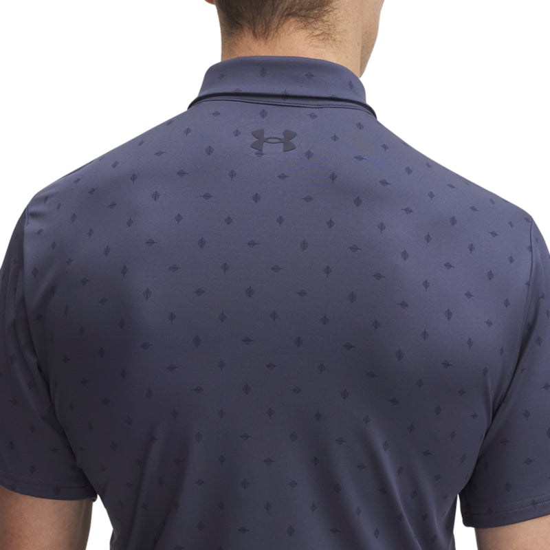 Under Armour Playoff 3.0 Printed Polo Shirt - Downpour Grey/Midnight Navy