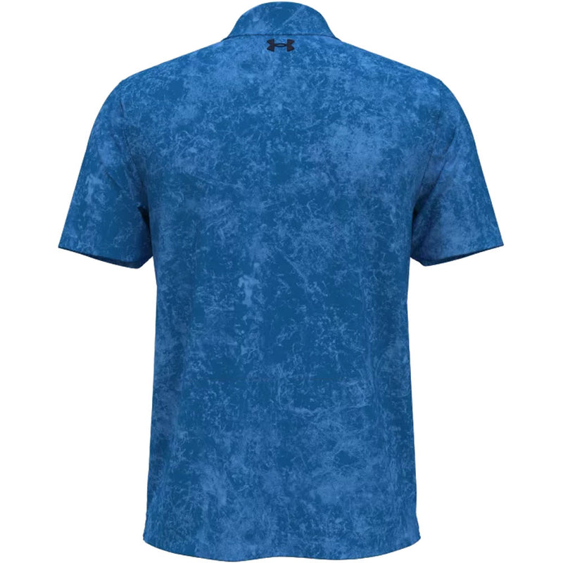 Under Armour Playoff 3.0 Printed Polo Shirt - Photon Blue/Midnight Navy