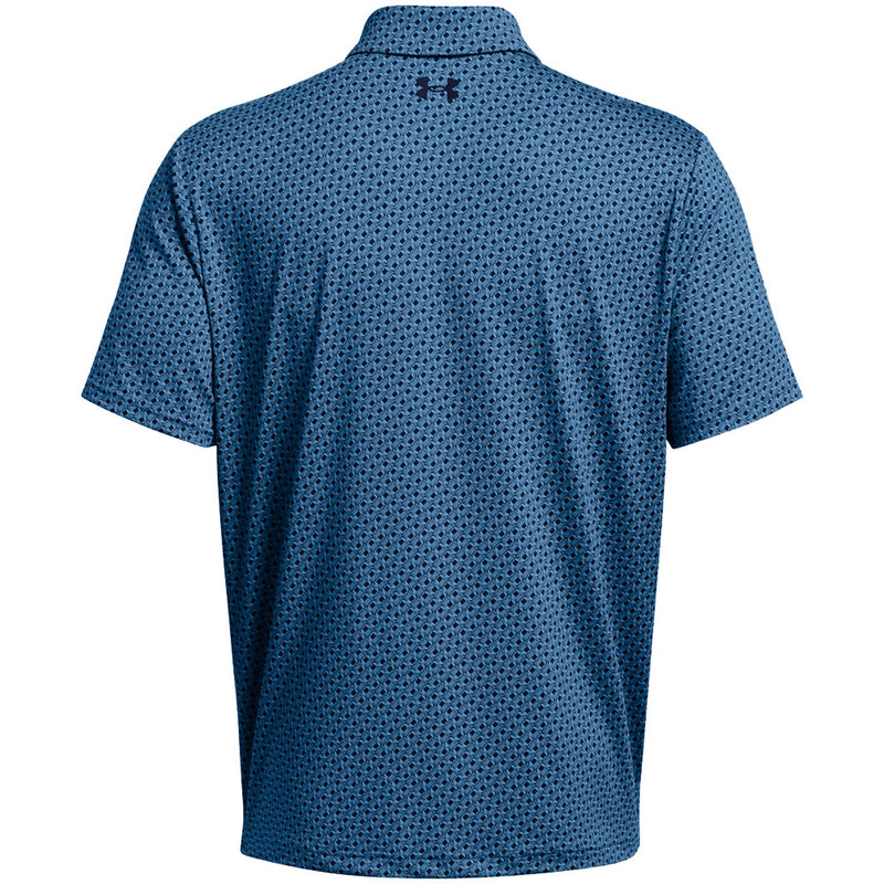 Under Armour Playoff 3.0 Printed Polo Shirt - Photon Blue/Midnight Navy