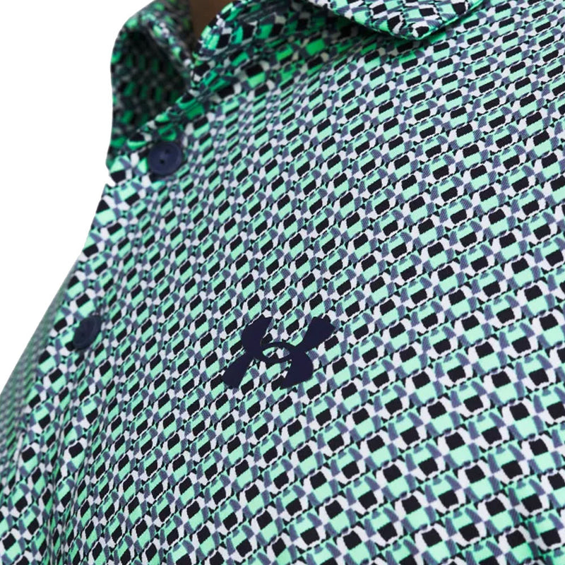 Under Armour Playoff 3.0 Printed Polo Shirt - Starlight/Midnight Navy