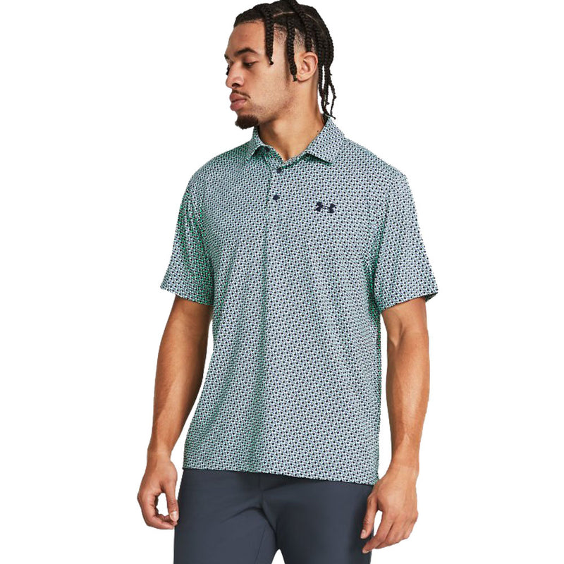 Under Armour Playoff 3.0 Printed Polo Shirt - Starlight/Midnight Navy