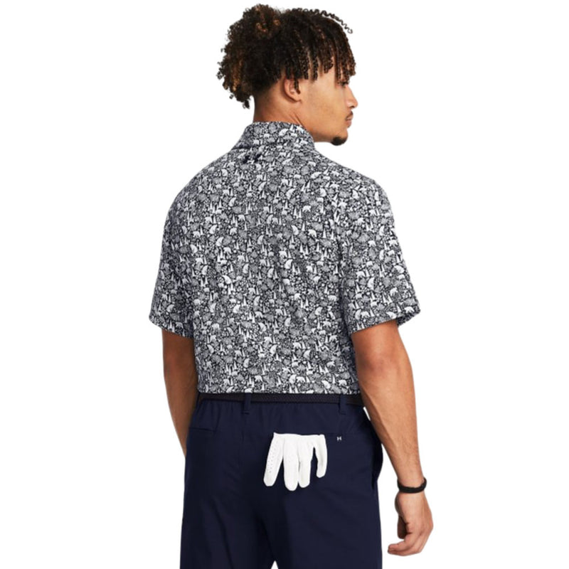 Under Armour Playoff 3.0 Printed Polo Shirt - Midnight Navy/Midnight Navy