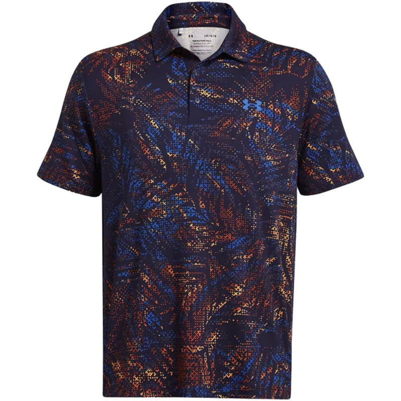 Under Armour Playoff 3.0 Printed Polo Shirt - Midnight Navy/Phoenix/Photon