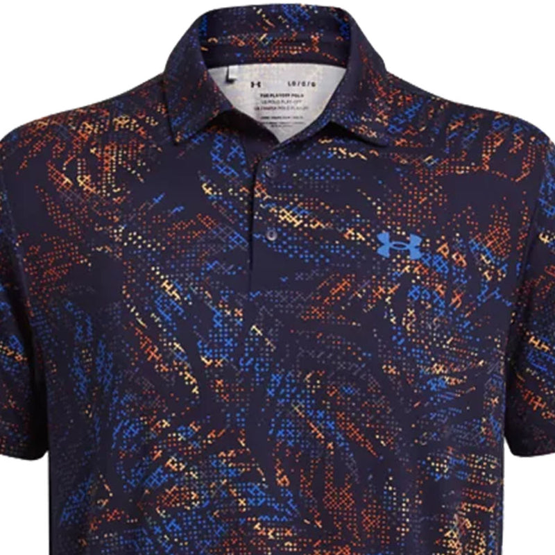 Under Armour Playoff 3.0 Printed Polo Shirt - Midnight Navy/Phoenix/Photon