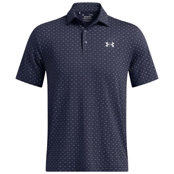 Under Armour Playoff 3.0 Printed Polo Shirt - Midnight Navy/White