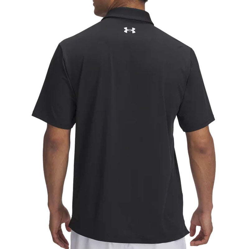 Under Armour Playoff 3.0 Stripe Polo Shirt - Black/Summit White/White