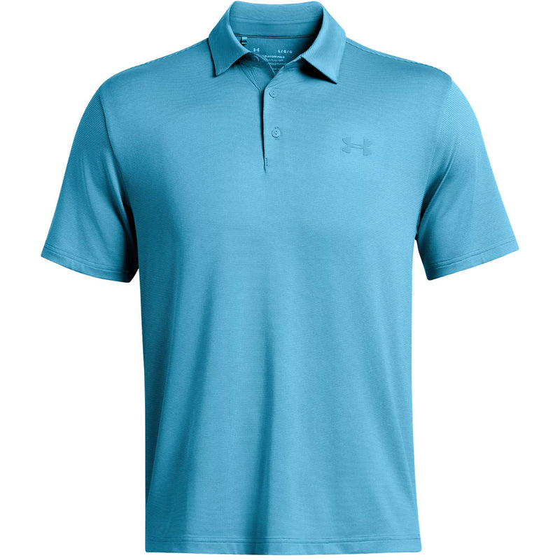 Under Armour Playoff 3.0 Stripe Polo Shirt - Capri/Sky Blue/Capri