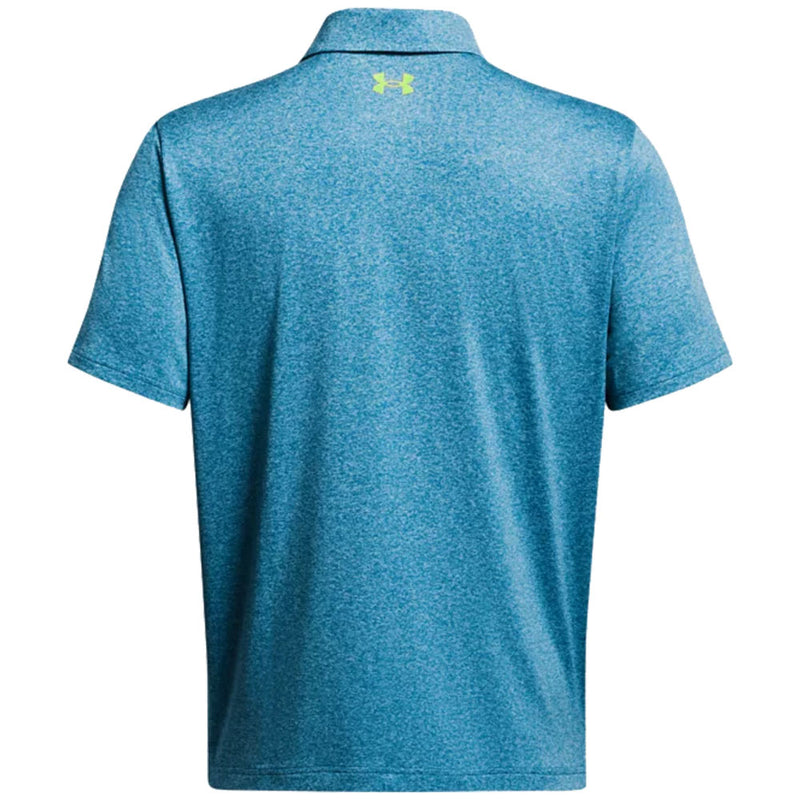 Under Armour Playoff 3.0 Stripe Polo Shirt - Capri/High Vis Yellow/Hydro Teal