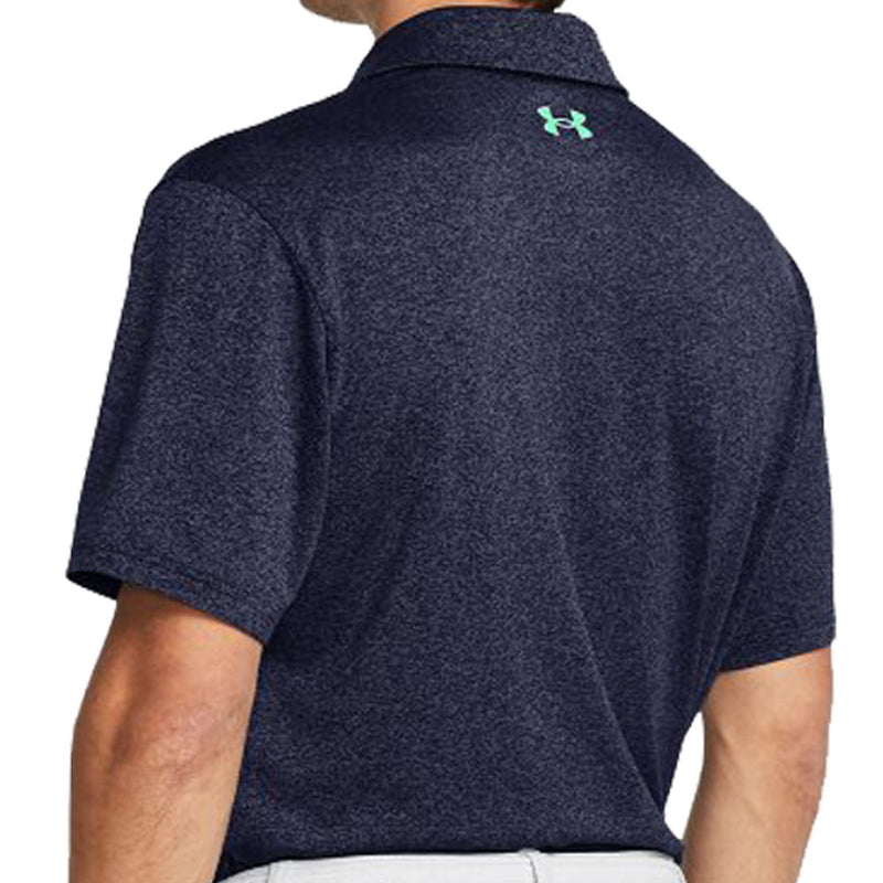 Under Armour Playoff 3.0 Stripe Polo Shirt - Midnight Navy/Vapor Green