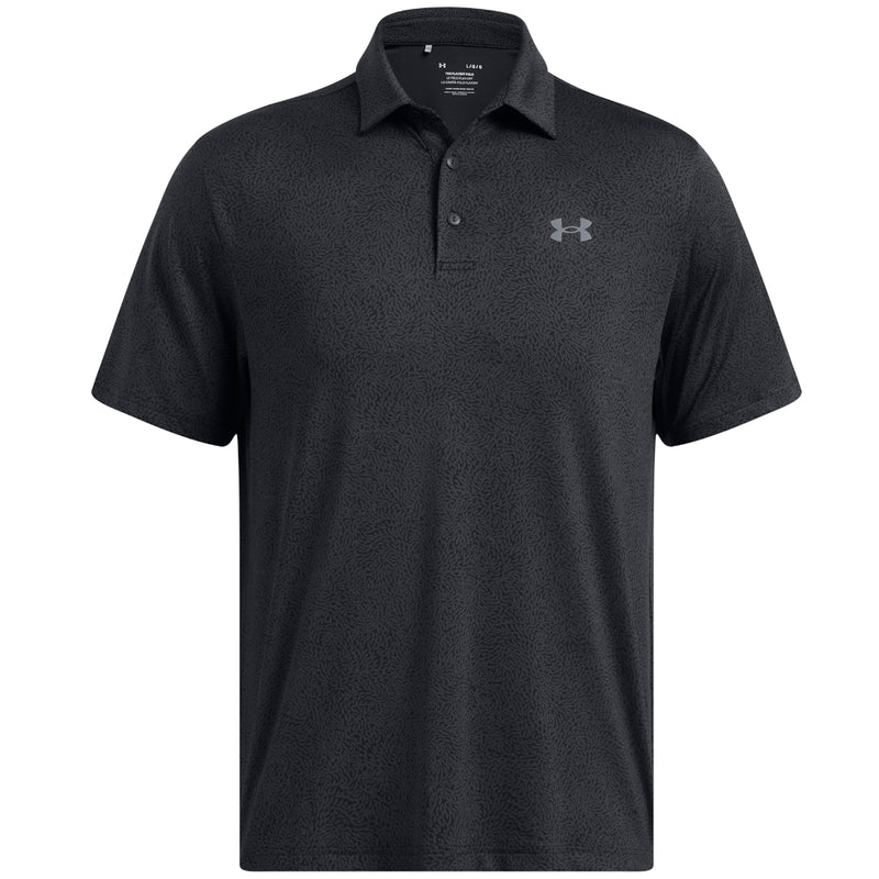 Under Armour Playoff 3.0 Printed Polo Shirt - Black/Anthracite