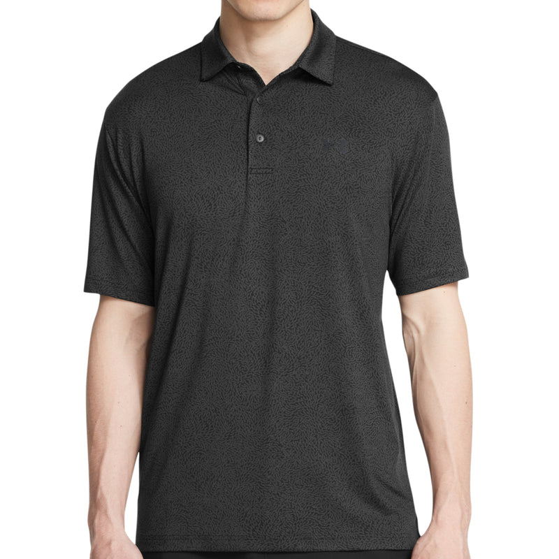 Under Armour Playoff 3.0 Printed Polo Shirt - Black/Anthracite