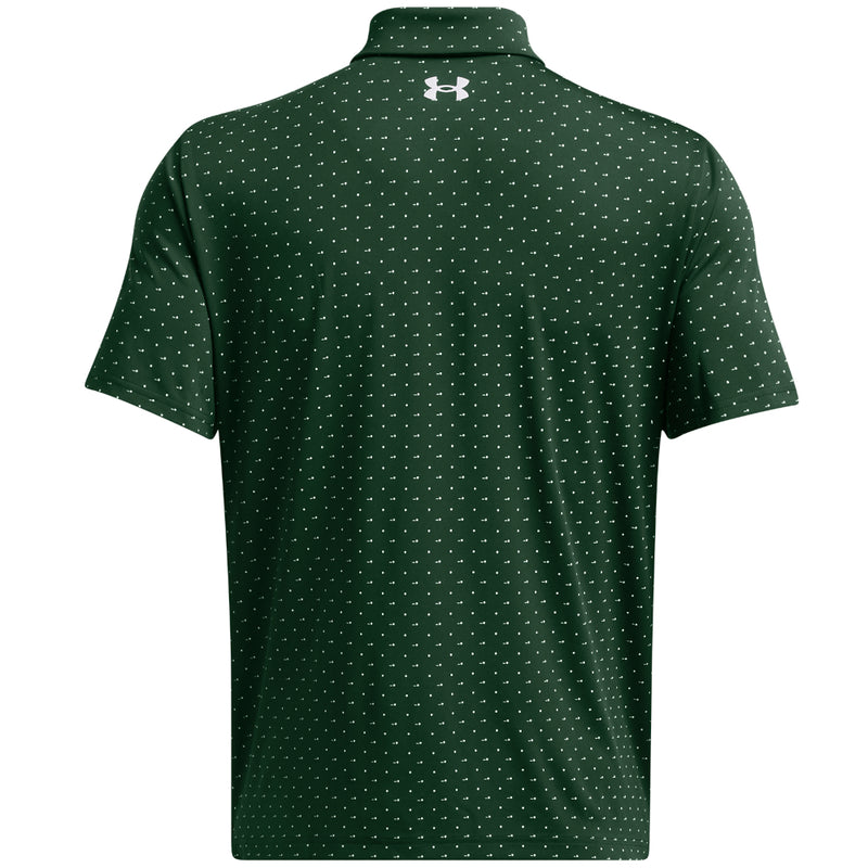 Under Armour Playoff 3.0 Printed Polo Shirt - Forest Green/White