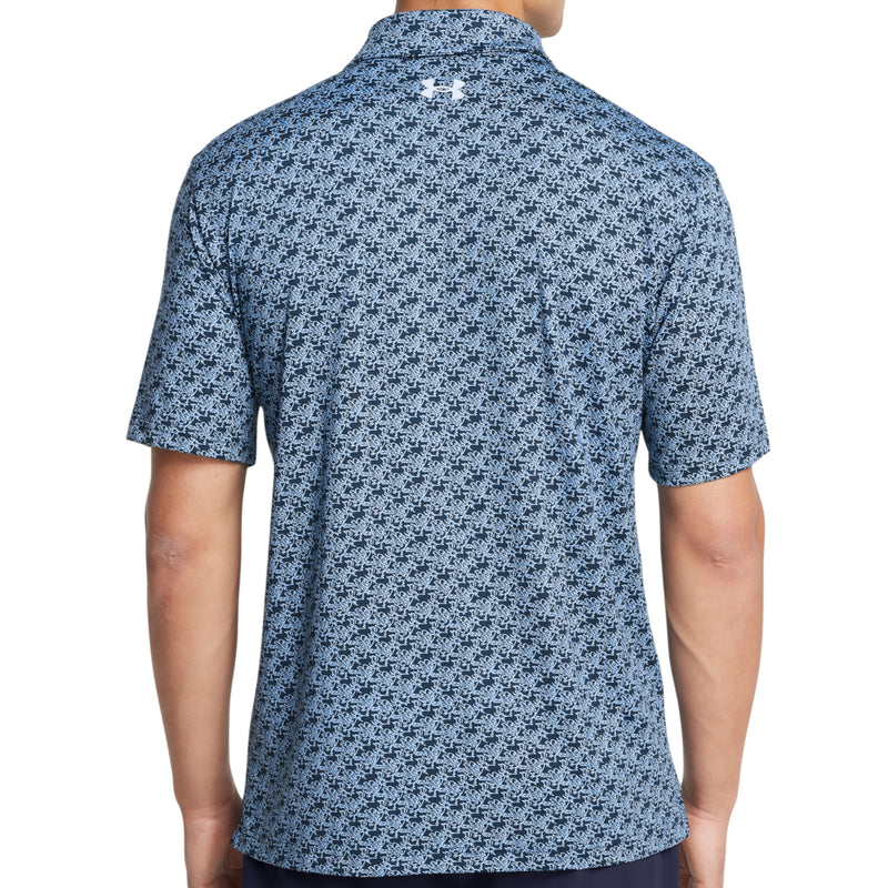 Under Armour Playoff 3.0 Printed Polo Shirt - Midnight Navy/Horizon Blue