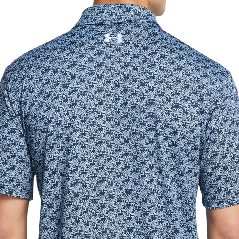 Under Armour Playoff 3.0 Printed Polo Shirt - Midnight Navy/Horizon Blue