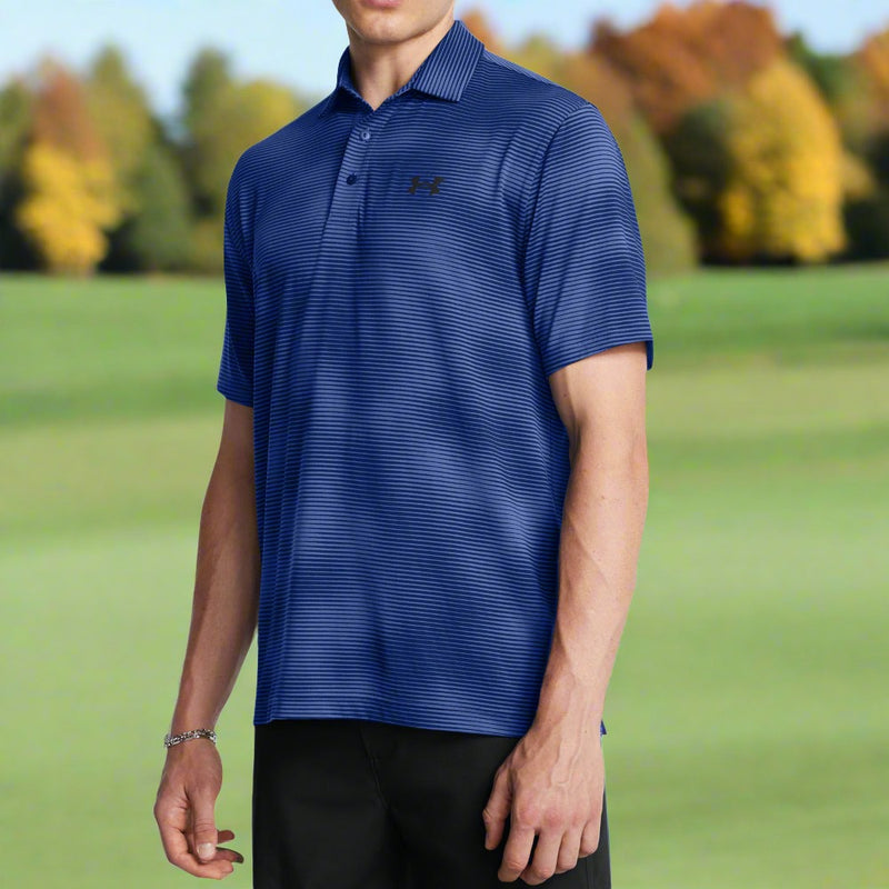 Under Armour Playoff 3.0 Printed Polo Shirt - Tech Blue/Black