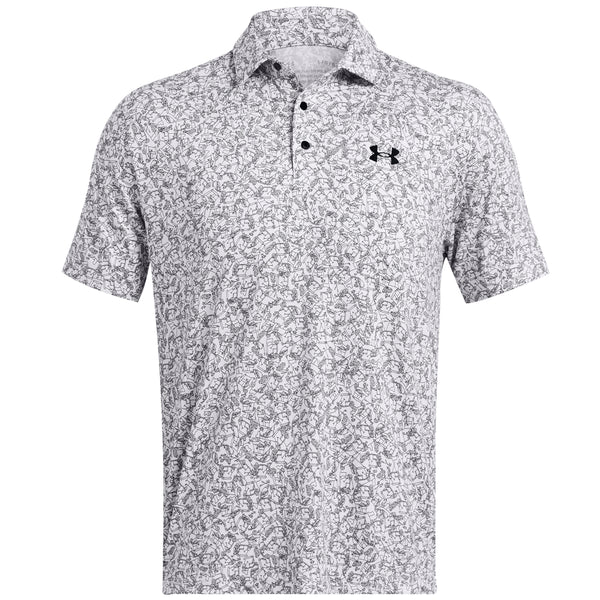 Under Armour Playoff 3.0 Printed Polo Shirt - White/Black