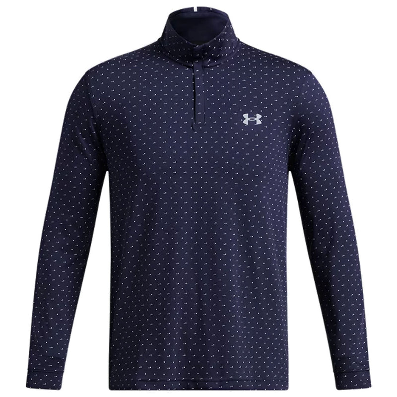 Under Armour Playoff Printed 1/4 Zip Sweater - Midnight Navy/White