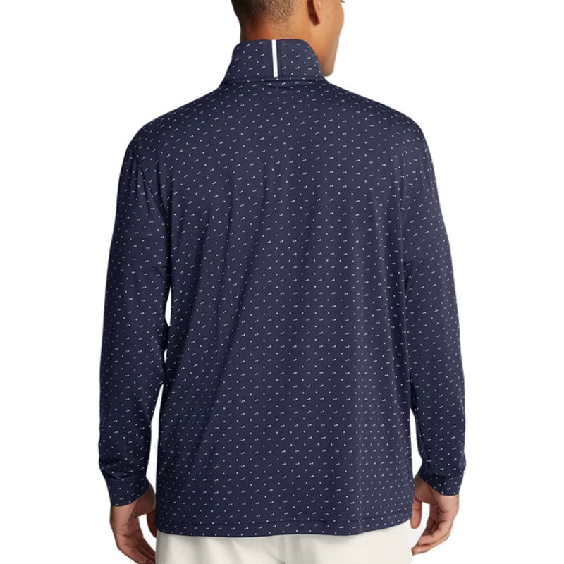 Under Armour Playoff Printed 1/4 Zip Sweater - Midnight Navy/White