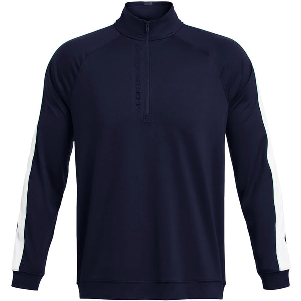 Under Armour Storm Midlayer 1/2 Zip Pullover - Midnight Navy/Matrix Green/White