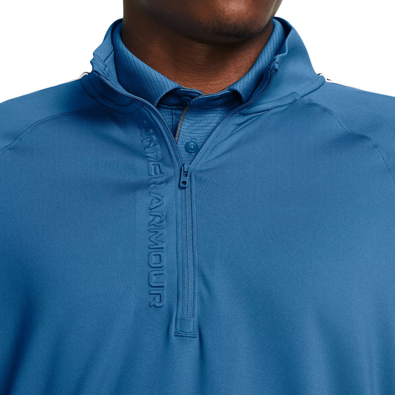 Under Armour Storm Midlayer 1/2 Zip Pullover - Photon Blue/Midnight Navy/White