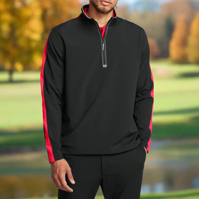 Under Armour Storm Windstrike 1/2 Zip Sweater - Black/Red