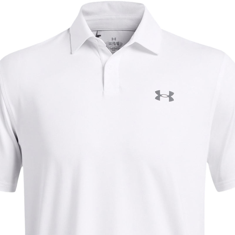 Under Armour T2G Polo Shirt - White/Pitch Gray