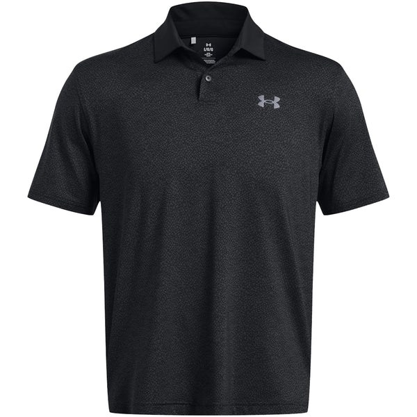 Under Armour T2G Printed Polo Shirt - Black/Castlerock