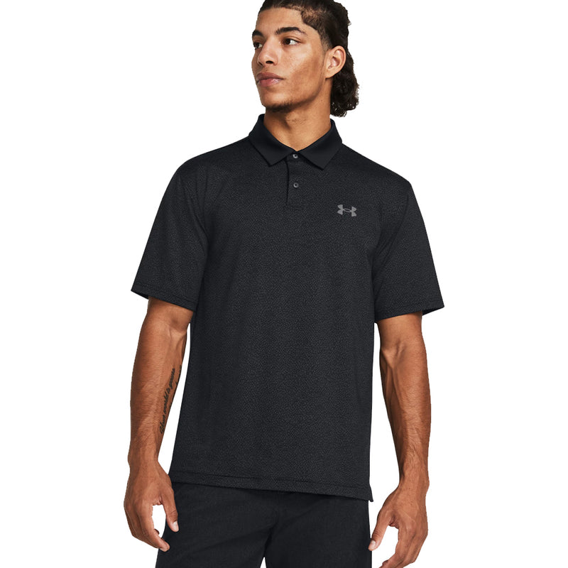 Under Armour T2G Printed Polo Shirt - Black/Castlerock