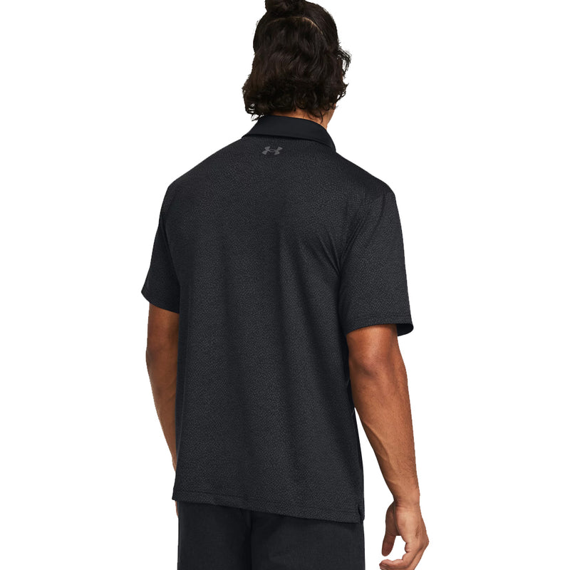 Under Armour T2G Printed Polo Shirt - Black/Castlerock