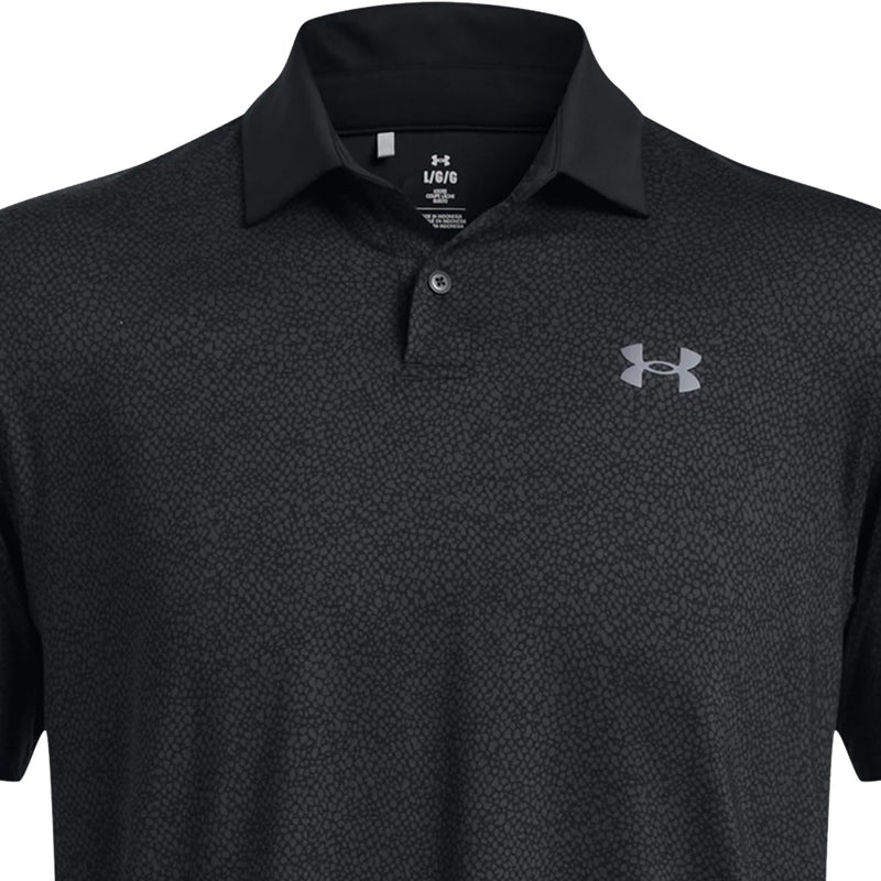 Under Armour T2G Printed Polo Shirt - Black/Castlerock