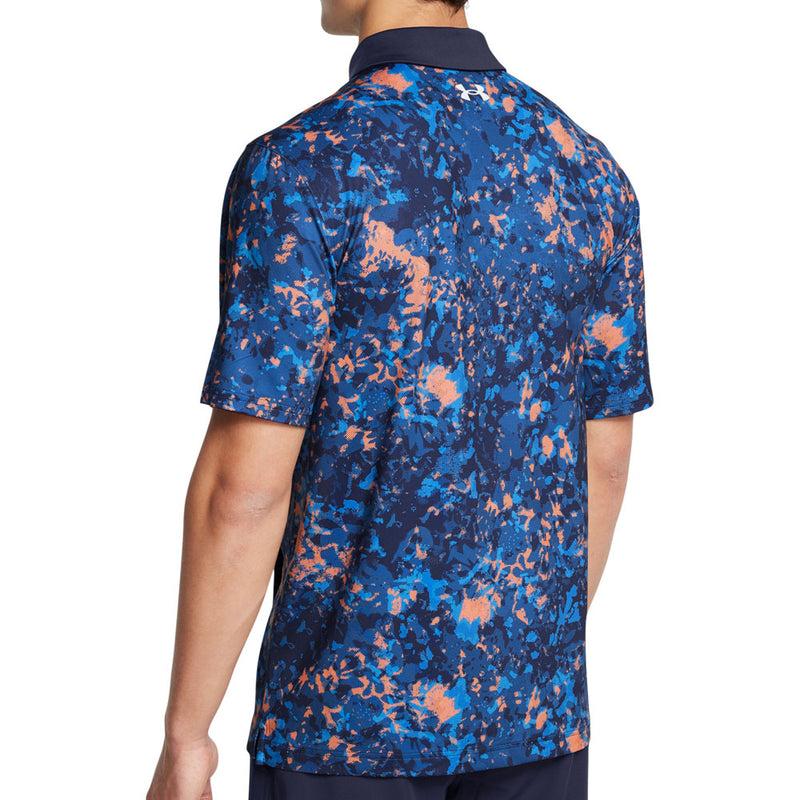 Under Armour T2G Printed Polo Shirt - Flare Orange/Tech Blue